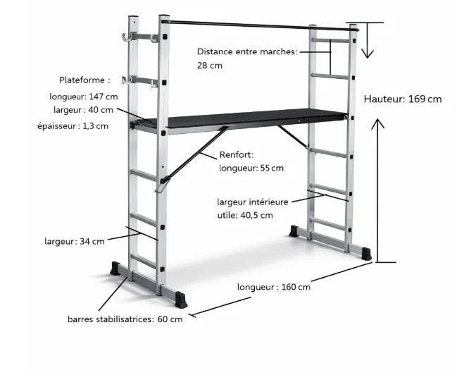AltiBat RollPro 150 – Échafaudage Compact 3 m, 200 kg | Altibat