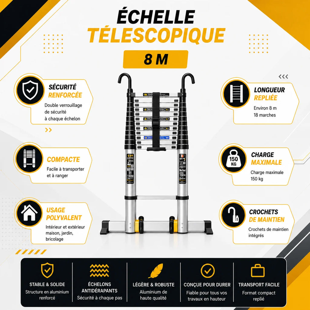 Échelle Télescopique 800 – Toiture | Altibat